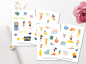 Preview: Sommer Figuren Sticker Set